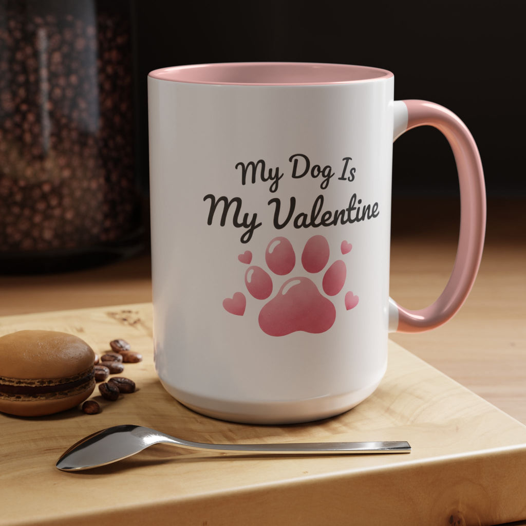 "My Dog Is My Valentine" Pawprint Coffee Mug