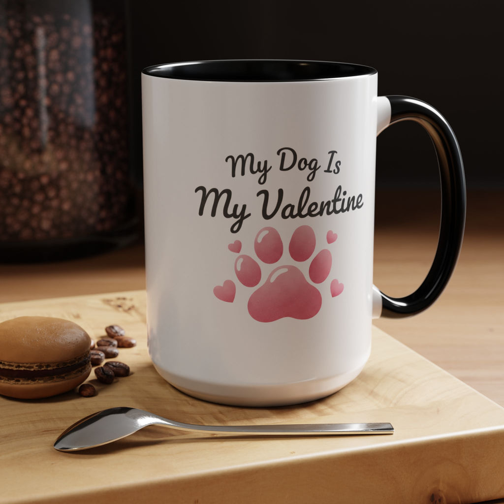 "My Dog Is My Valentine" Pawprint Coffee Mug