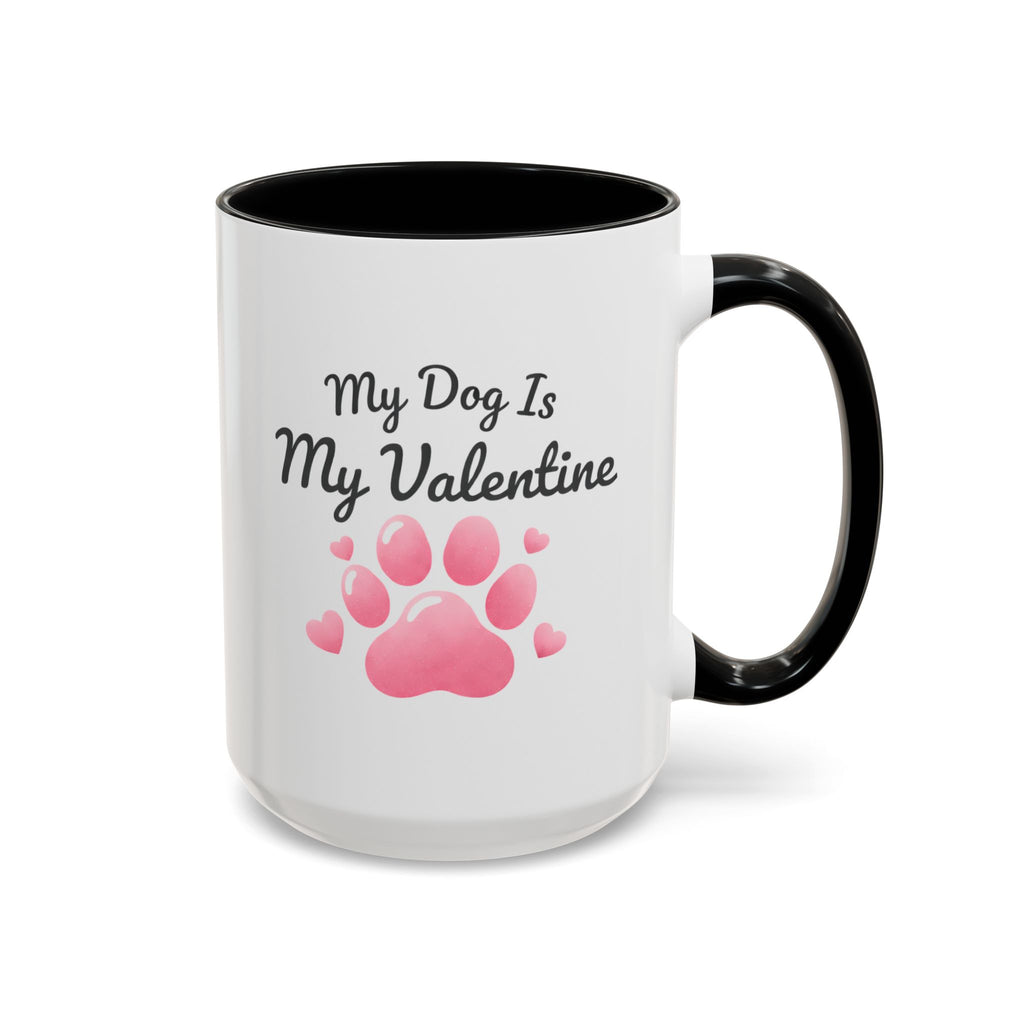 "My Dog Is My Valentine" Pawprint Coffee Mug