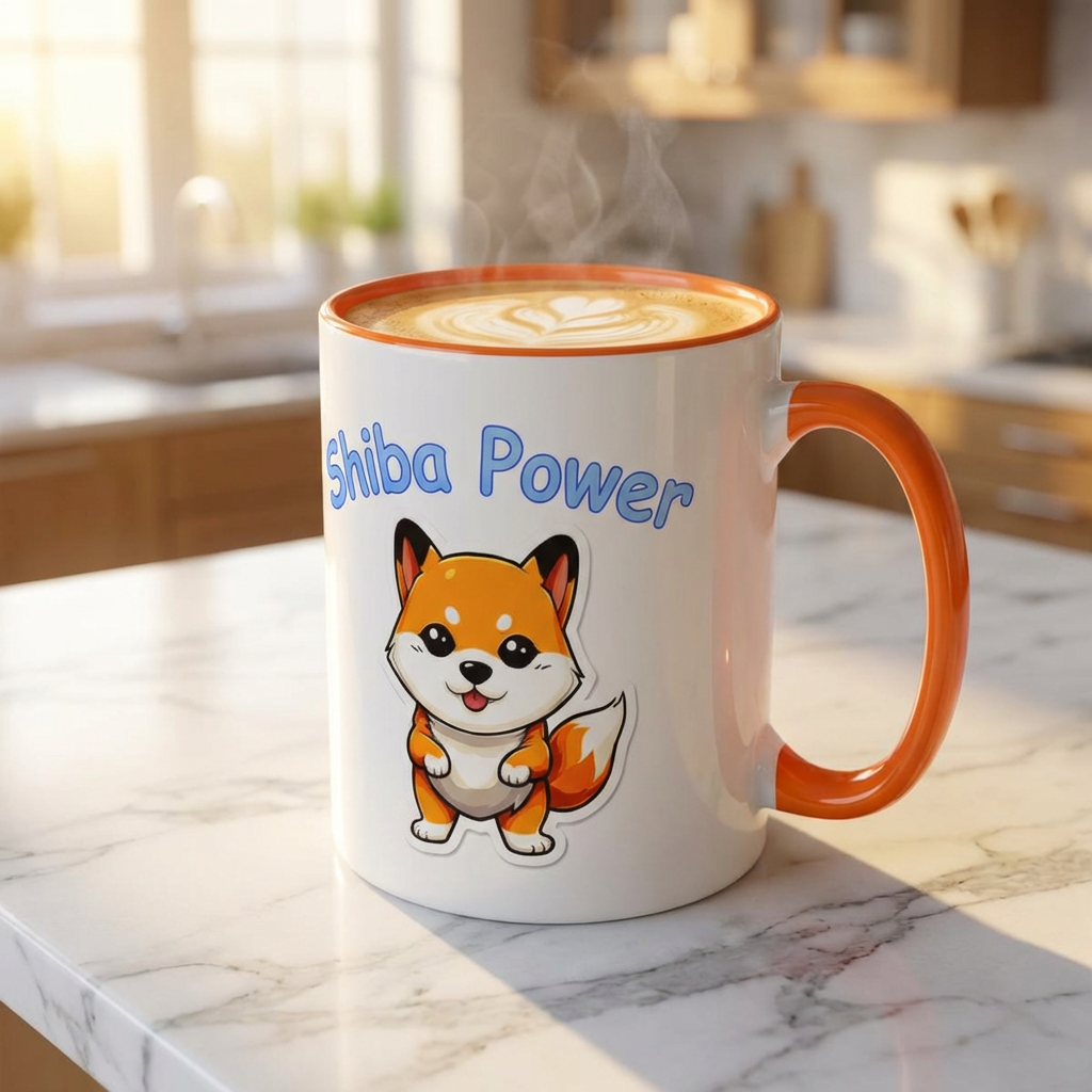 Shiba Power! Pouncing Puppy Coffee Mug