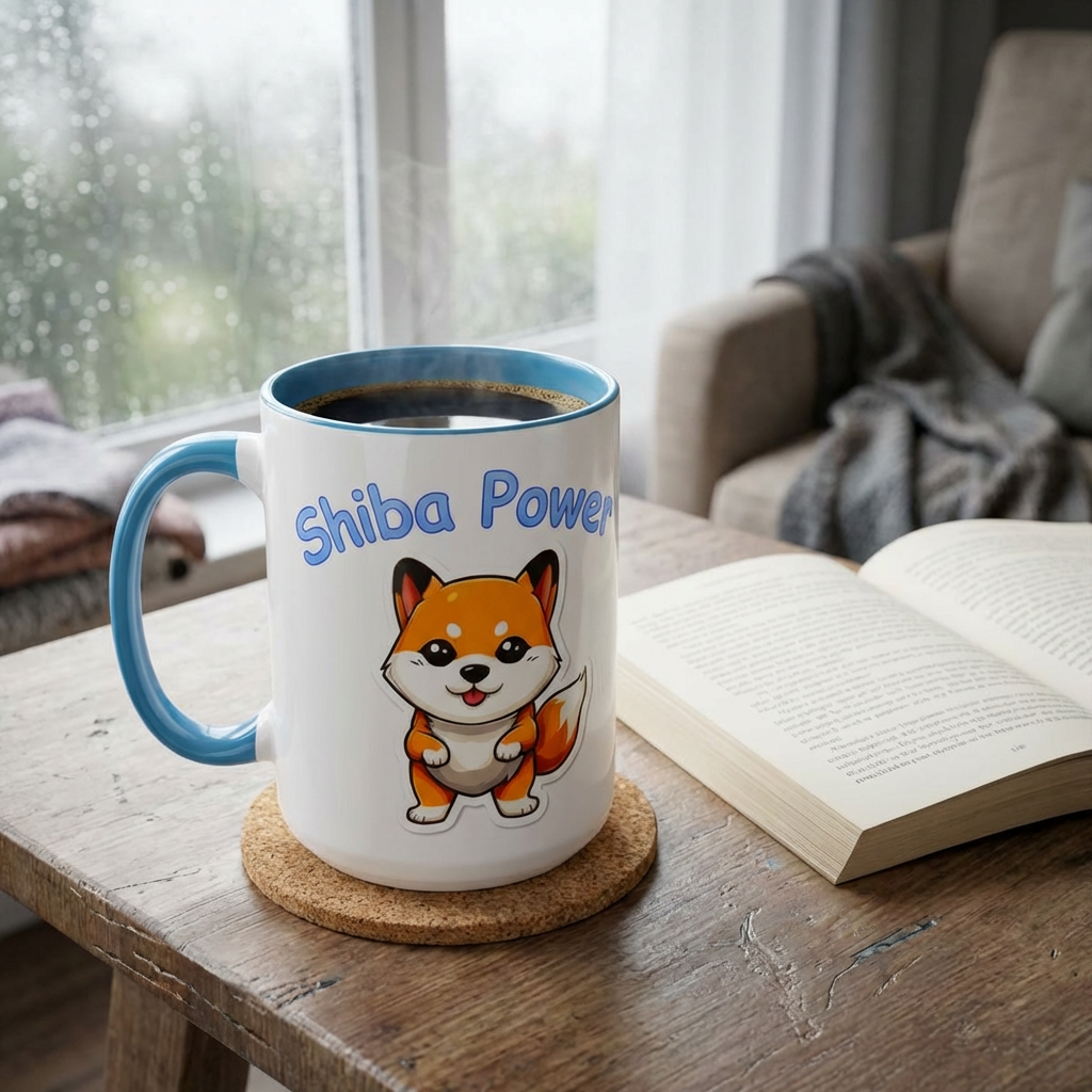 Shiba Power! Pouncing Puppy Coffee Mug