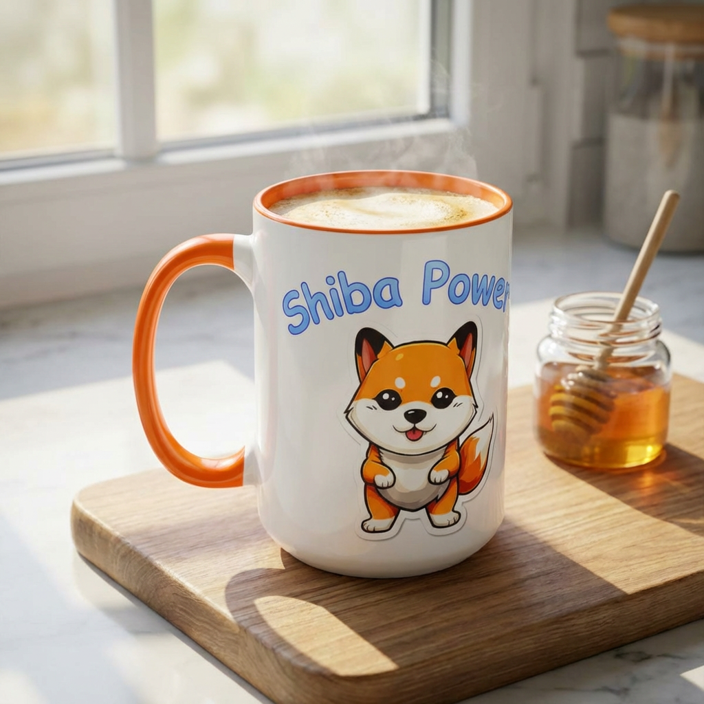 Shiba Power! Pouncing Puppy Coffee Mug