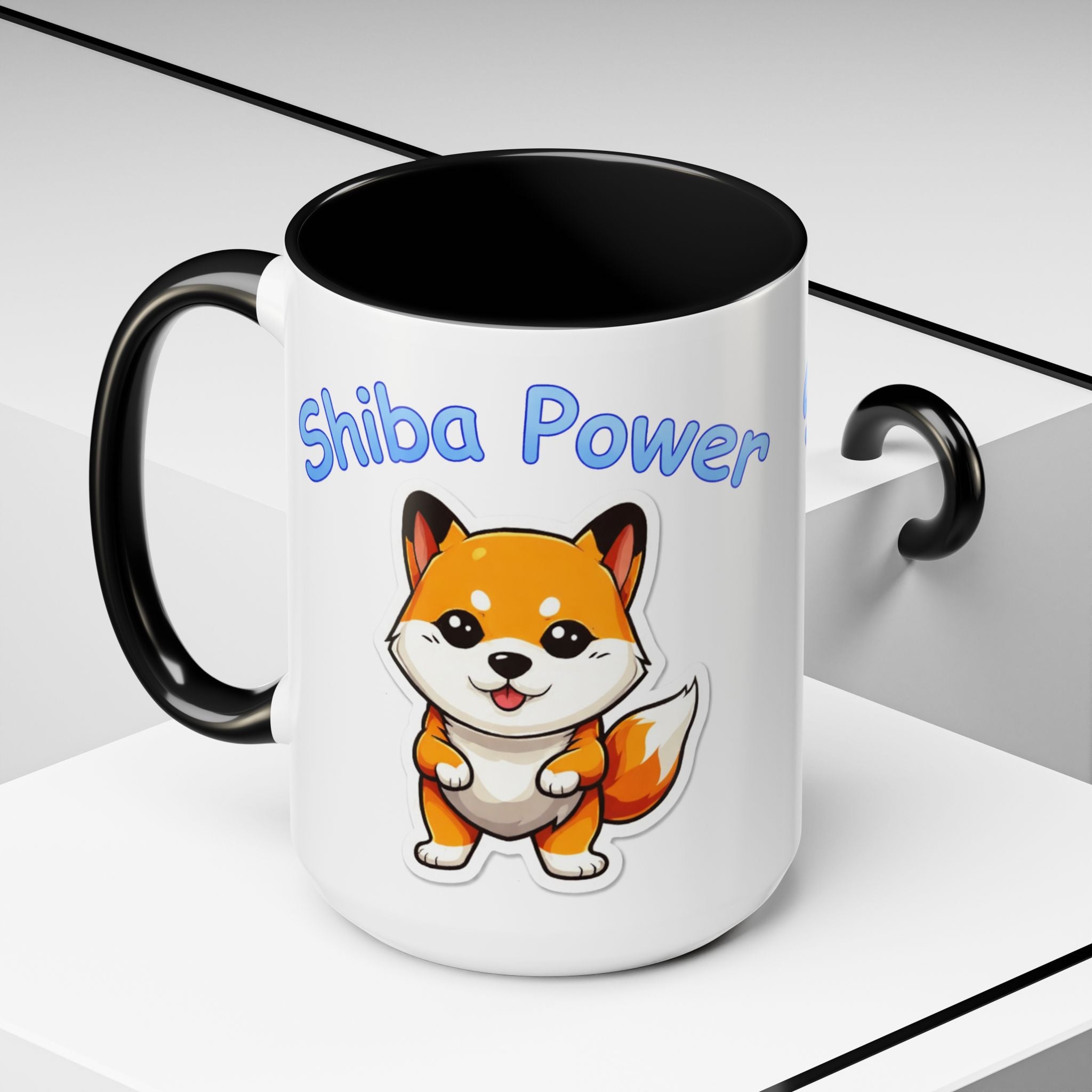 Shiba Power! Pouncing Puppy Coffee Mug
