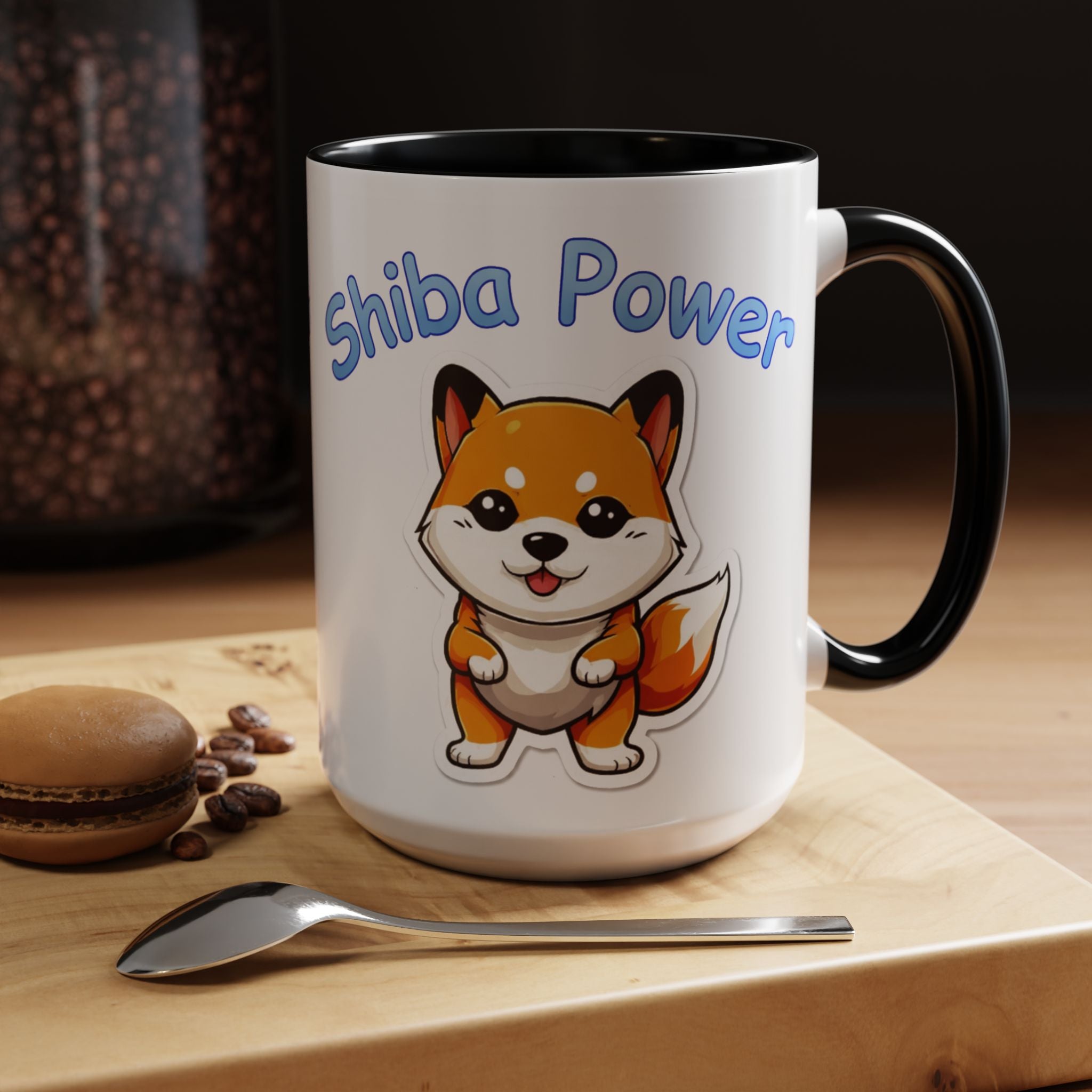Shiba Power! Pouncing Puppy Coffee Mug