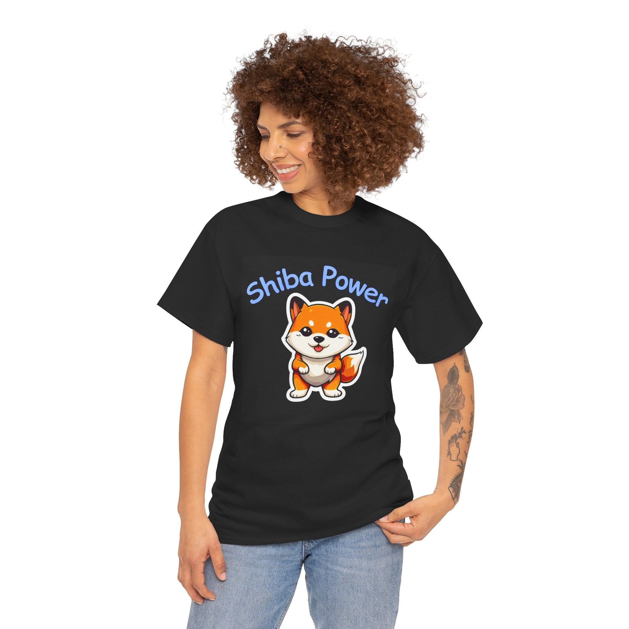 SHIBA POWER Pouncing Puppy T-Shirt! (B)